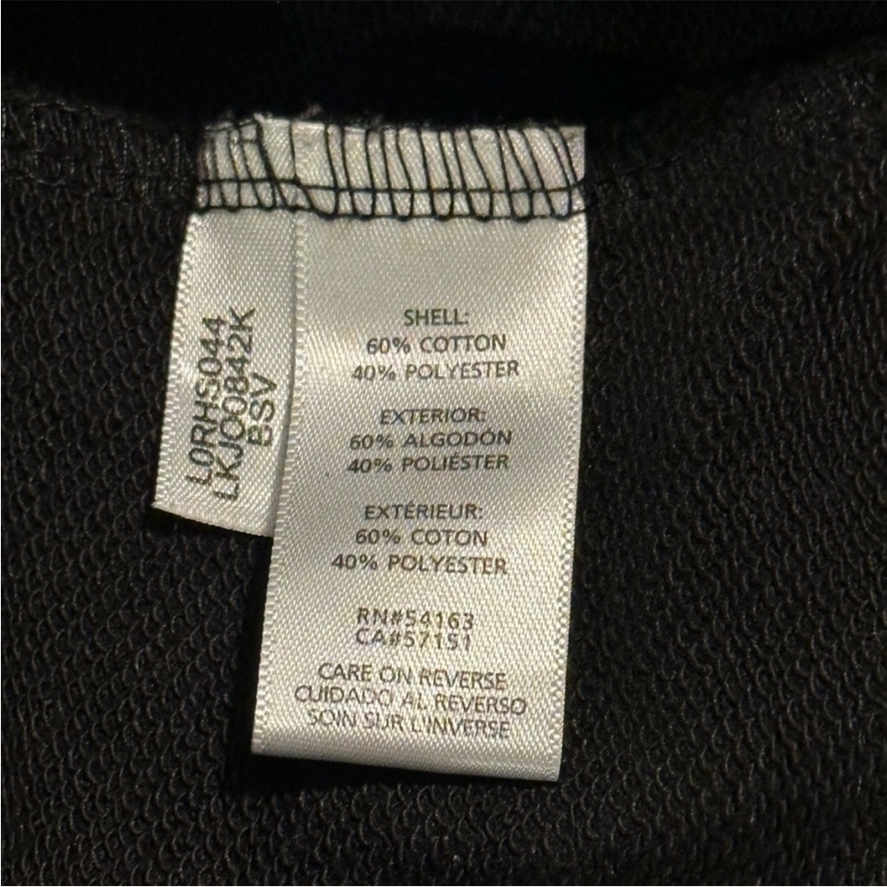Karl Lagerfeld Black Crystal Studded Eiffel Tower Sweatshirt Silver Logo M - Picture 9 of 9